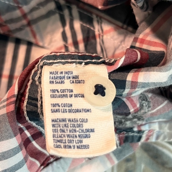American Eagle Outfitters Red and Blue Plaid Men's Shirt Pearl snap up XL - Picture 7 of 7
